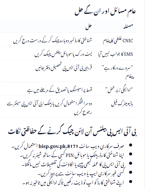BISP Check Balance Online by CNIC