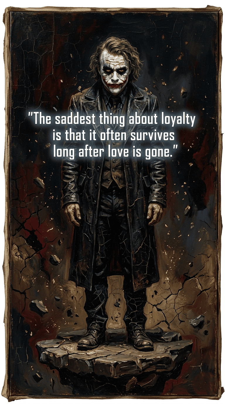 The Saddest Thing About Loyalty Is That It Often Survives Long After Love Is Gone 4 joker 1