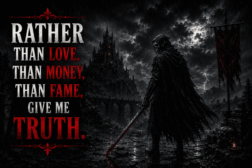 Rather Than Love, Money, or Fame, Give Me Truth 2 Give Me Truth