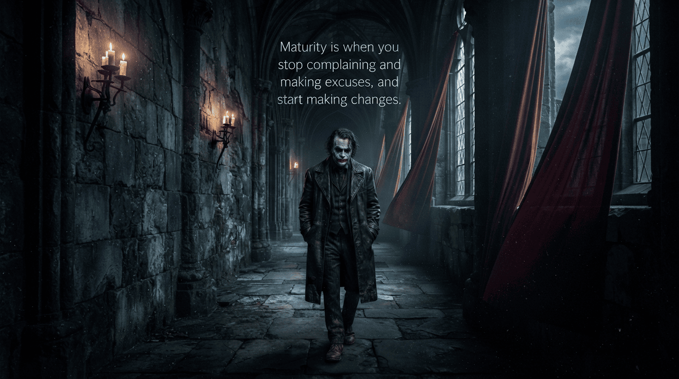 Maturity Is When You Stop Complaining and Start Making Changes 1 Maturity Is When You Stop
